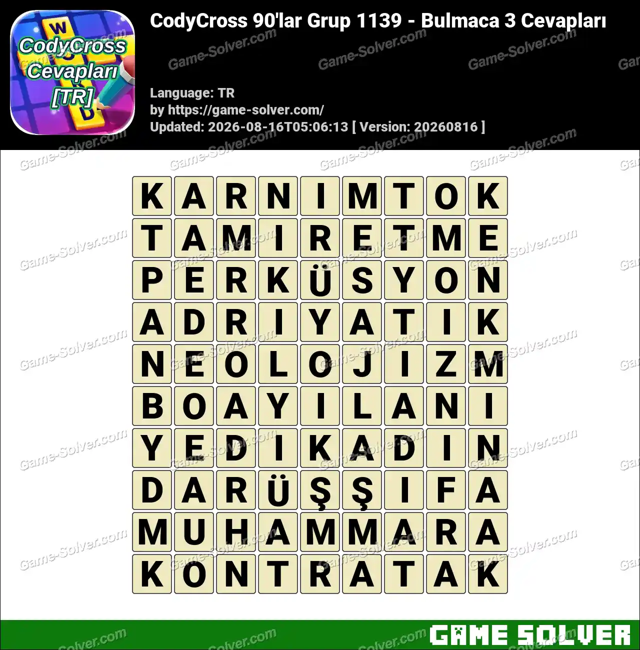 CodyCross 90’lar Grup 1139 – Bulmaca 3 Cevapları